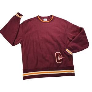 Champion Reverse Weave Men's Large Crewneck Sweatshirt Burgundy